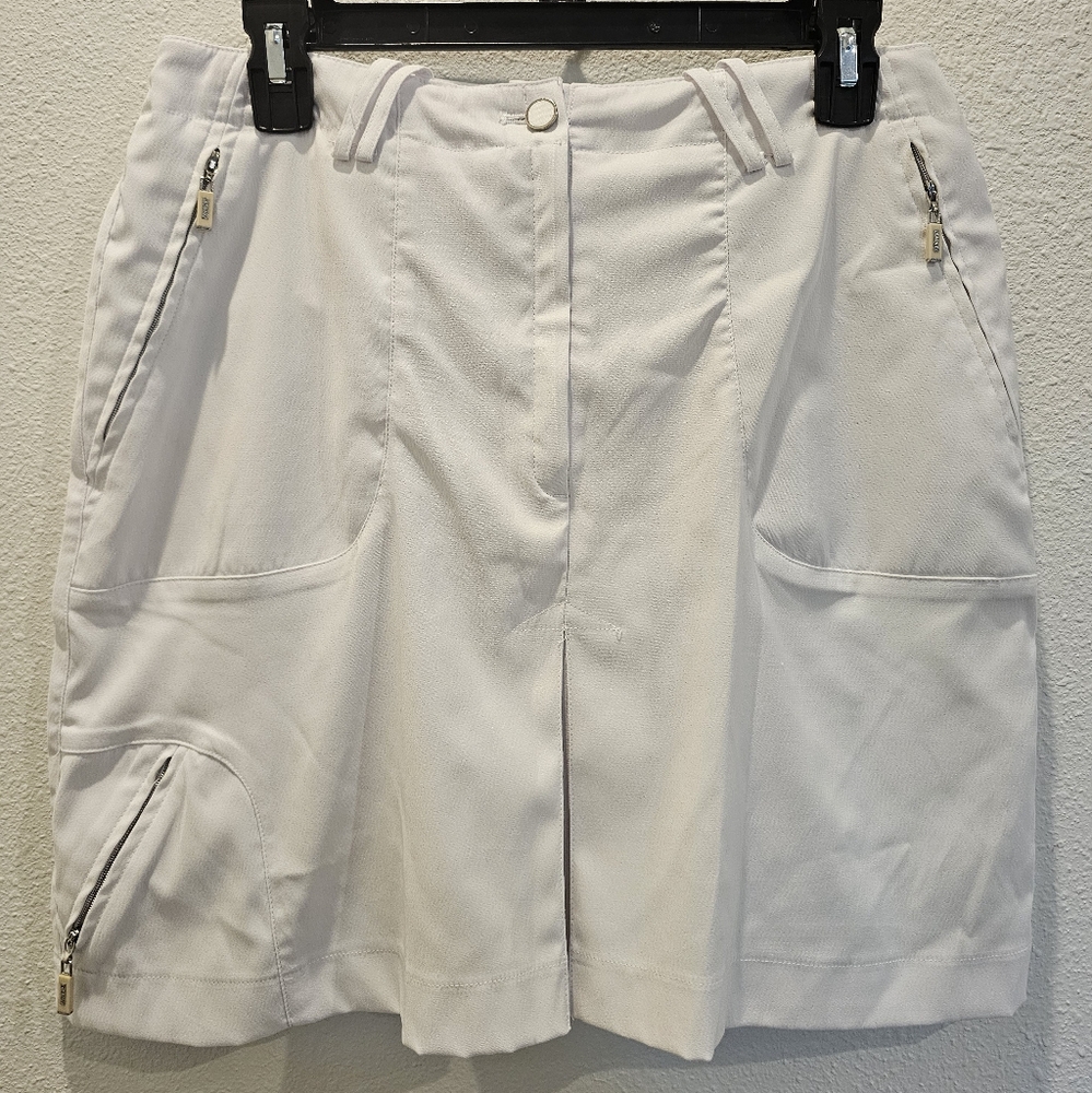 DKNYGolf  Skirt Women White Built In Shorts Mini Skort Golf Size 10